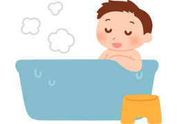 take a bathのイラスト